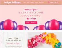 Tablet Screenshot of budgetballoons.net